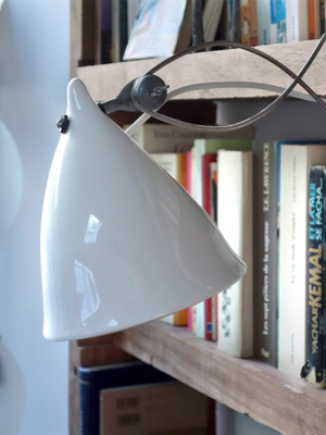 Glossy Porcelain clip-on lamp