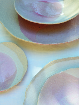 Ceramic Stoneware Plates Wabi Pink