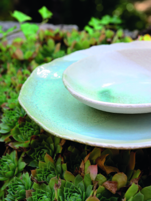 Ceramic Stoneware Plates Wabi Green